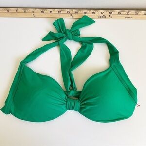 NEW Seafolly bikini top Kelly green halter tie size 14 colorful mermaid bra